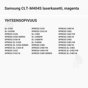Samsung CLT-M404S laserkasetti, magenta - Yhteensopivat tulostinmallit