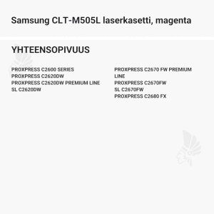 Samsung CLT-M505L laserkasetti, magenta - Yhteensopivat tulostinmallit