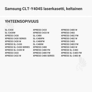 Samsung CLT-Y404S laserkasetti, keltainen - Yhteensopivat tulostinmallit