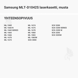 Samsung MLT-D1042S laserkasetti, musta - Yhteensopivat tulostinmallit