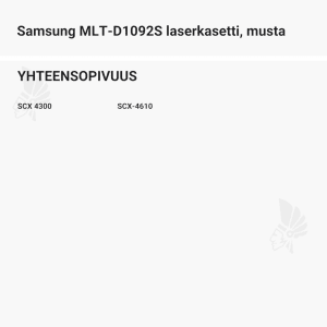 Samsung MLT-D1092S laserkasetti, musta - Yhteensopivat tulostinmallit