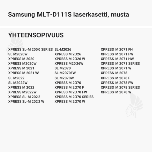 Samsung MLT-D111S laserkasetti, musta - Yhteensopivat tulostinmallit