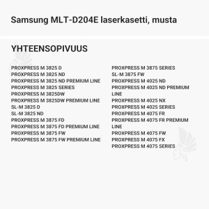 Samsung MLT-D204E laserkasetti, musta - Yhteensopivat tulostinmallit