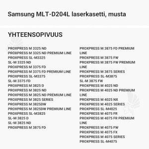 Samsung MLT-D204L laserkasetti, musta - Yhteensopivat tulostinmallit