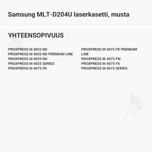 Samsung MLT-D204U laserkasetti, musta - Yhteensopivat tulostinmallit
