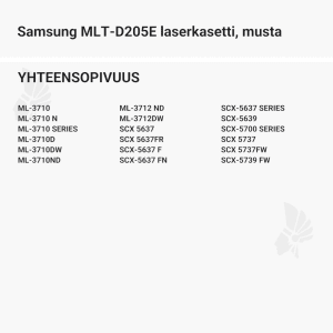 Samsung MLT-D205E laserkasetti, musta - Yhteensopivat tulostinmallit